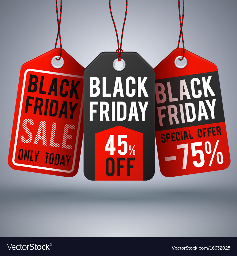 Black friday shopping background with paper Vector Image