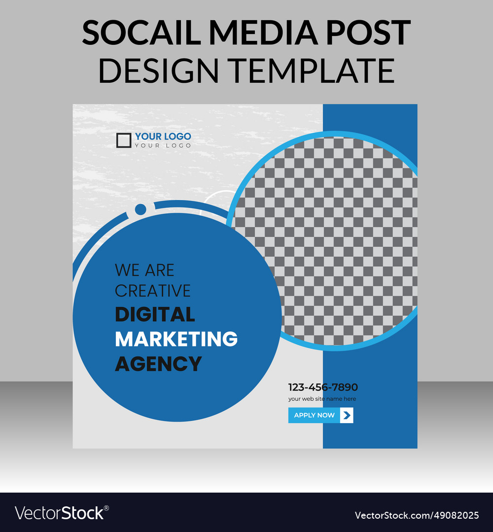 Digital marketing social media post design Vector Image