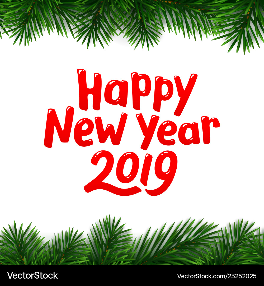 Happy New Year 2019 Background Banner Royalty Free Vector