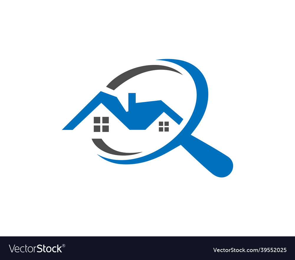 Home search logo icon template design Royalty Free Vector