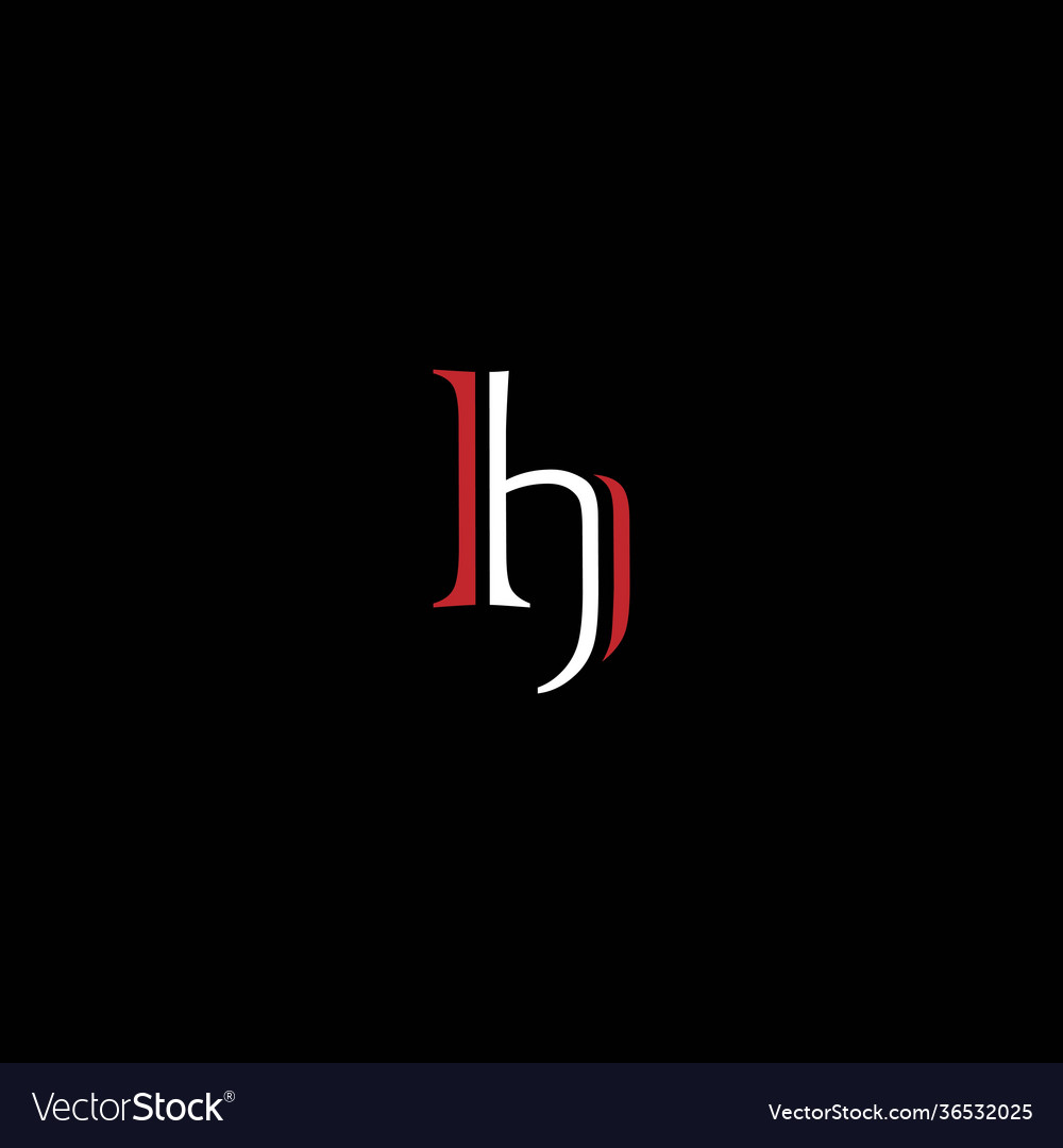 Jh or hj abstract outstanding professional Vector Image