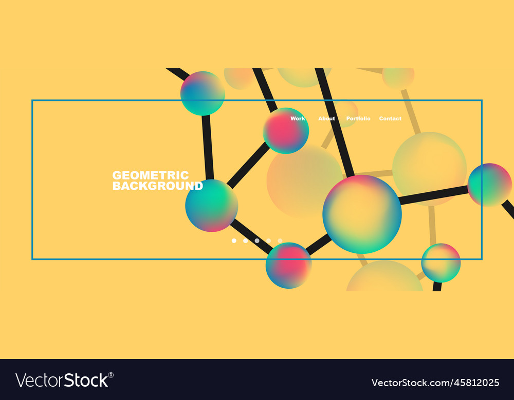 Line points connections geometric abstract Vector Image