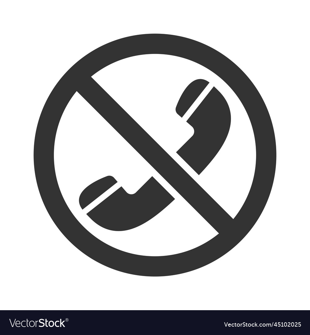 No call restriction icon Royalty Free Vector Image