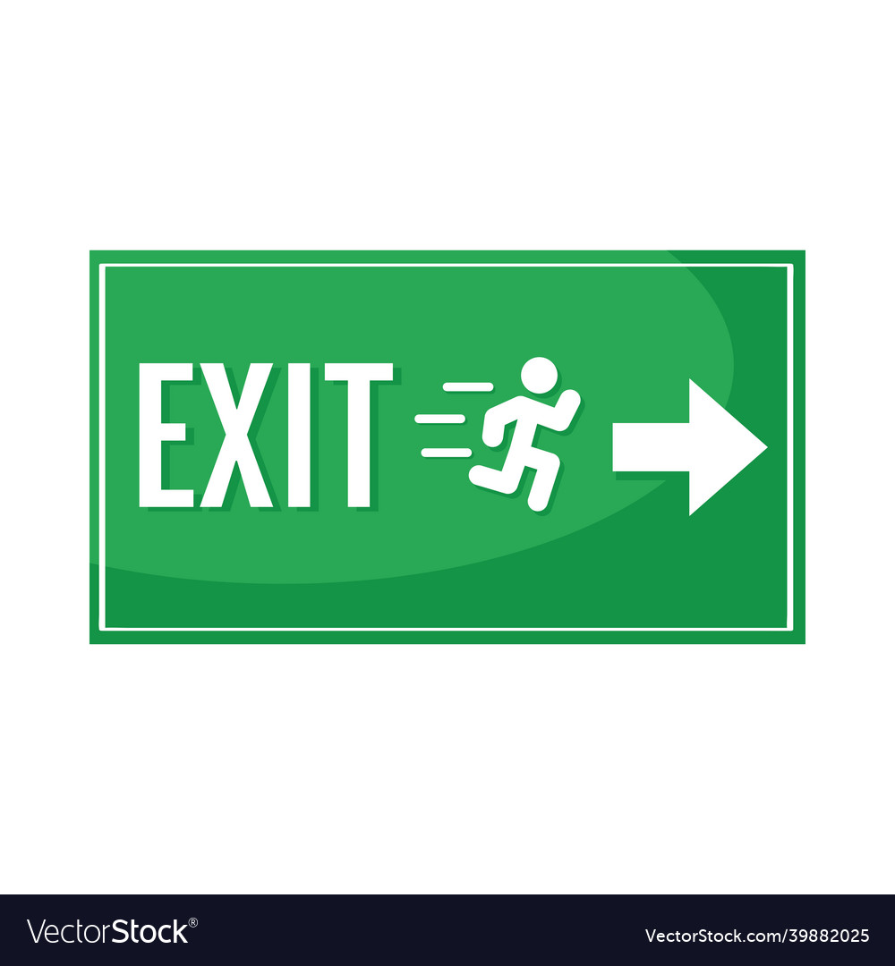 Pedestrian exit signal Royalty Free Vector Image