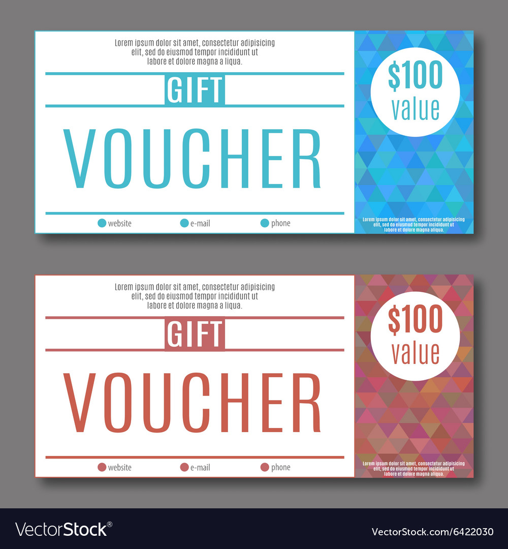 Gift voucher template Royalty Free Vector Image