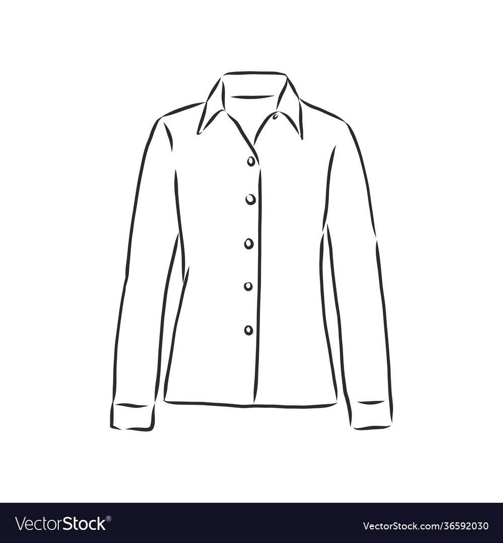 Womans shirt sketch womens blouse shirt sketch Vector Image