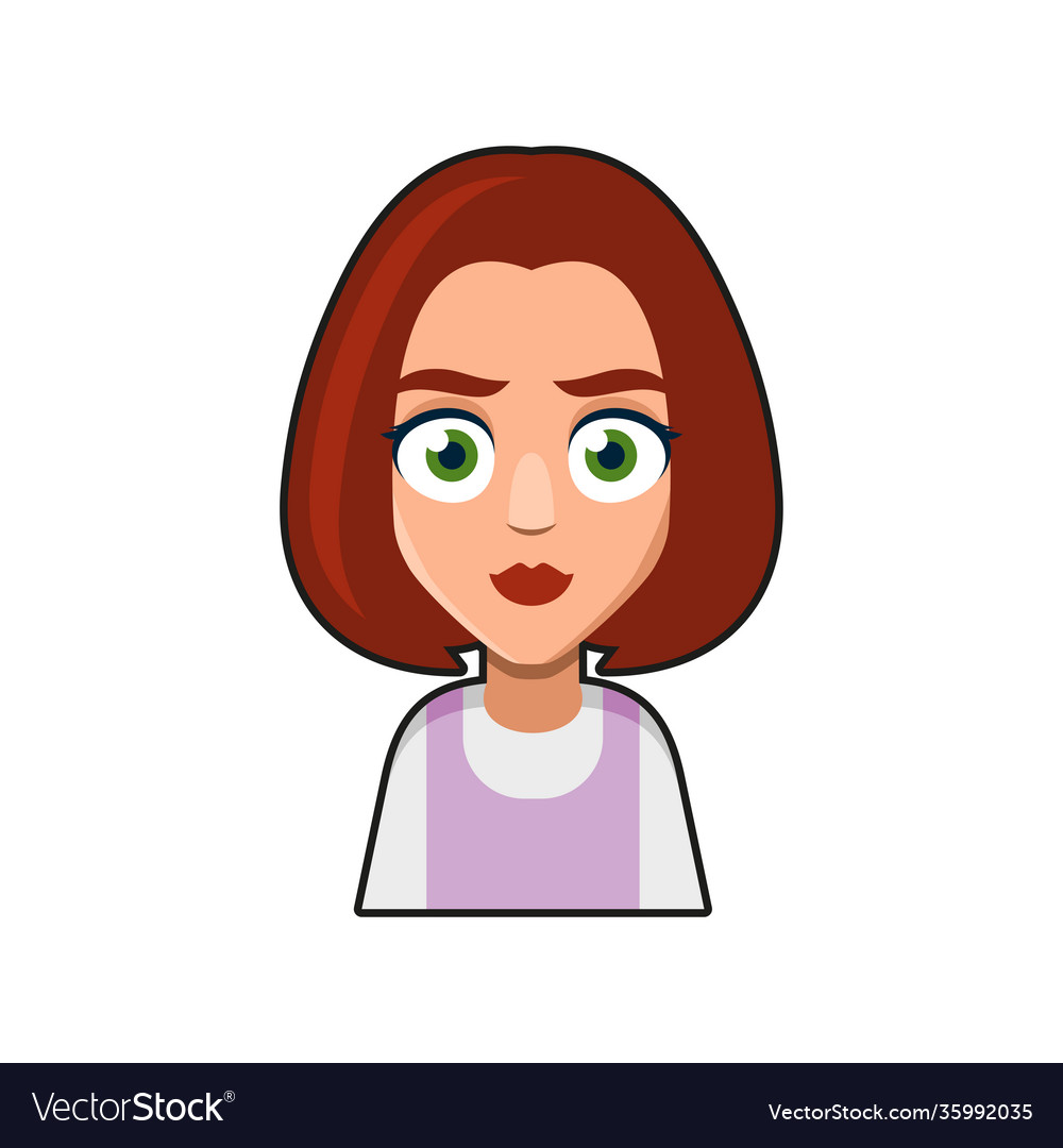 Cute beautiful girl avatar character young woman Vector Image