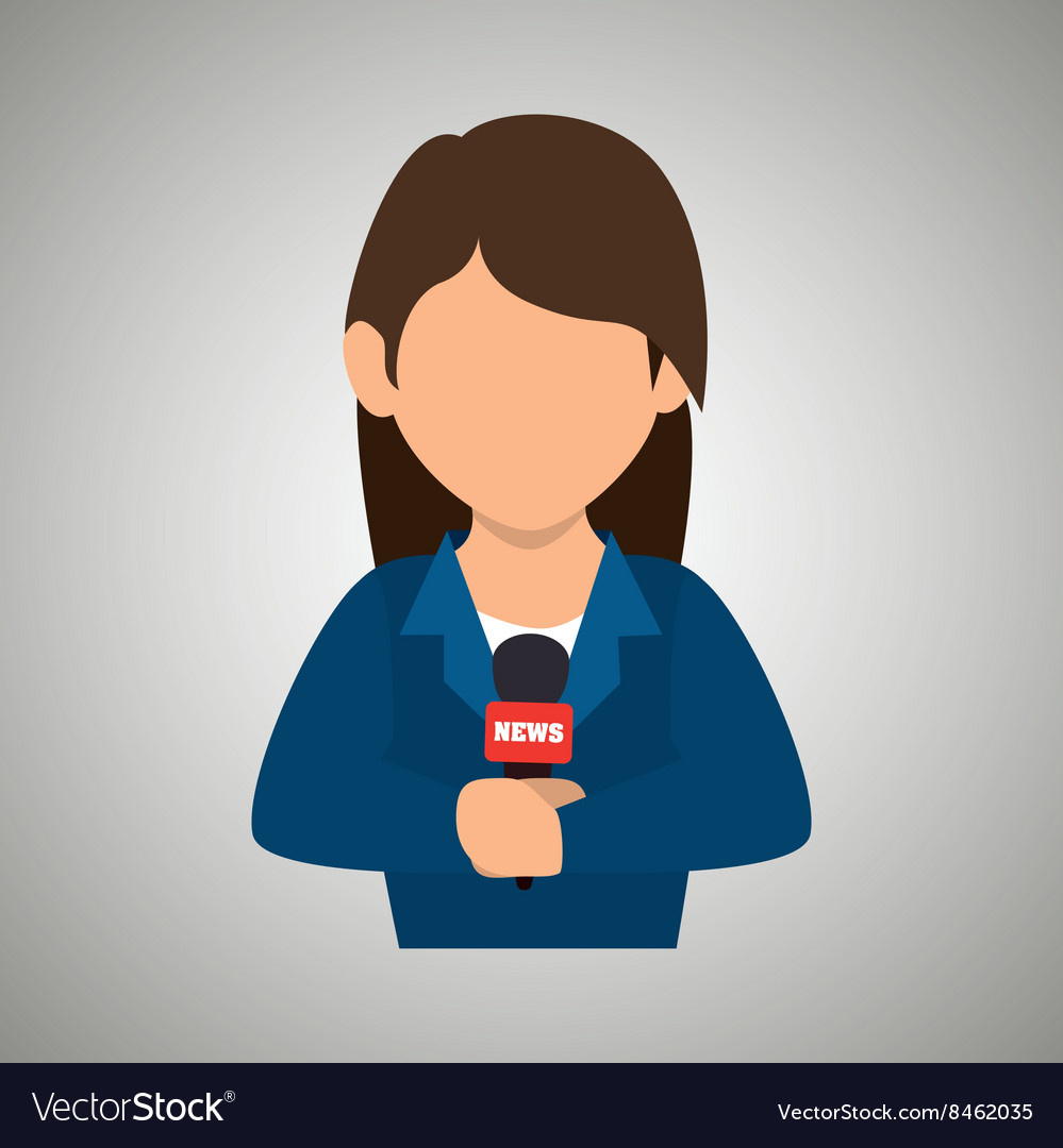 News reporter design Royalty Free Vector Image