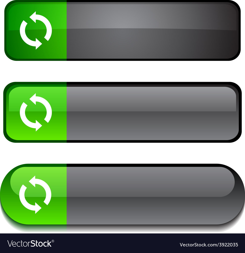 Refresh button set Royalty Free Vector Image - VectorStock