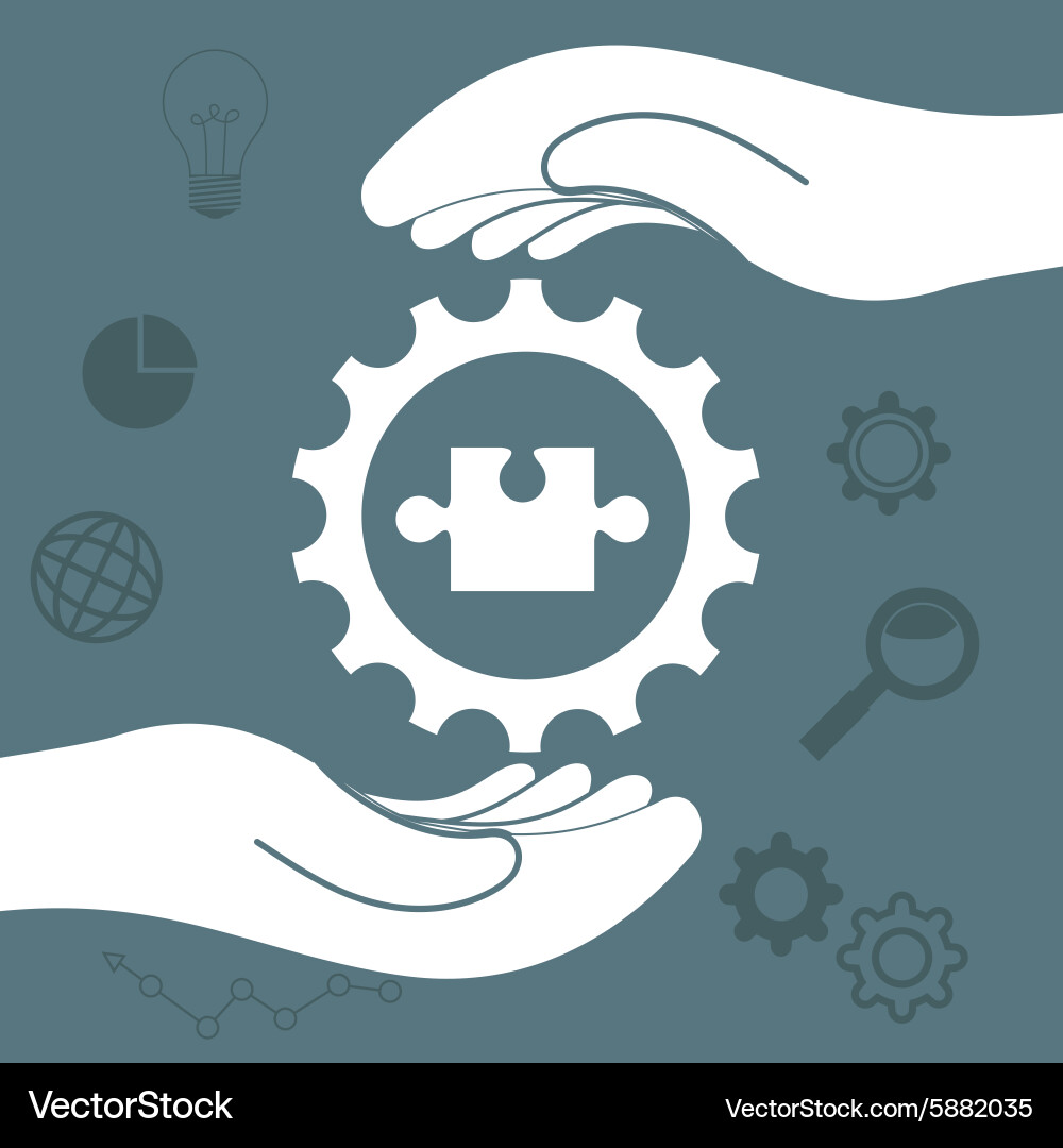Solution design Royalty Free Vector Image - VectorStock