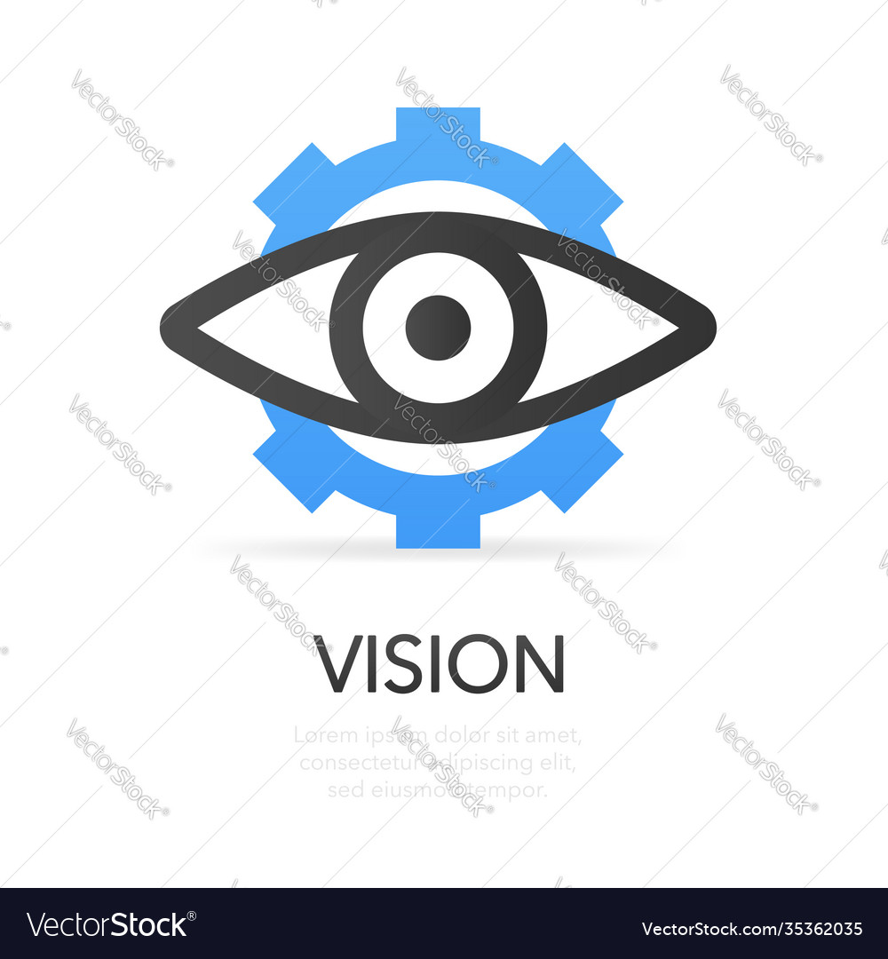 Vision Modern Flat Design Concept Icon Royalty Free Vector