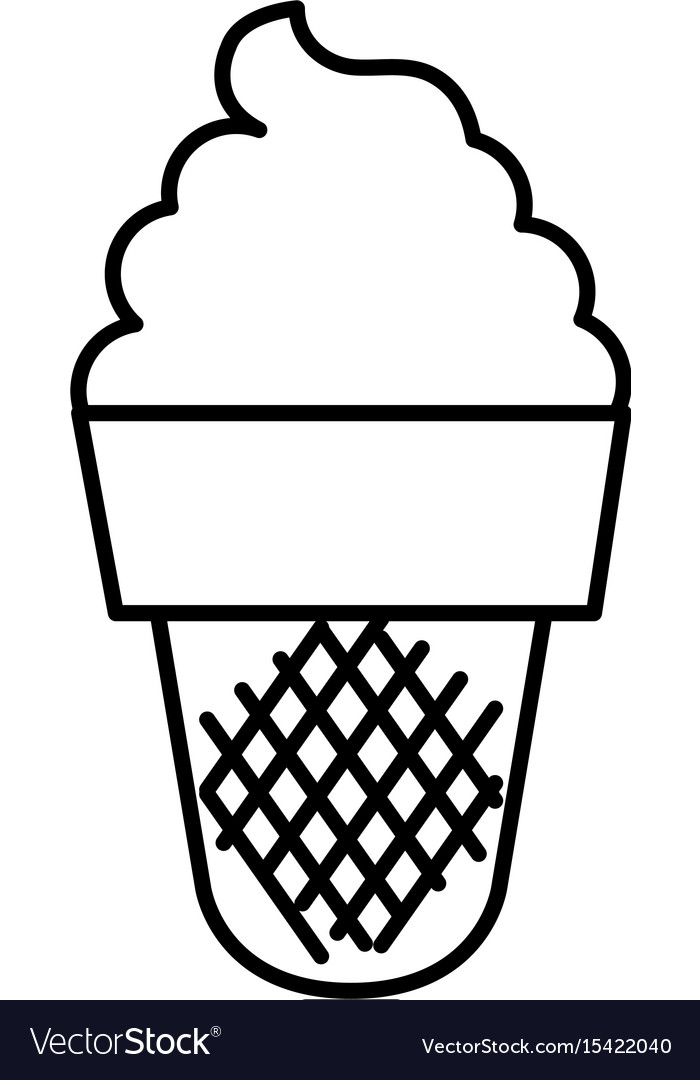 Ice cream isolated icon Royalty Free Vector Image