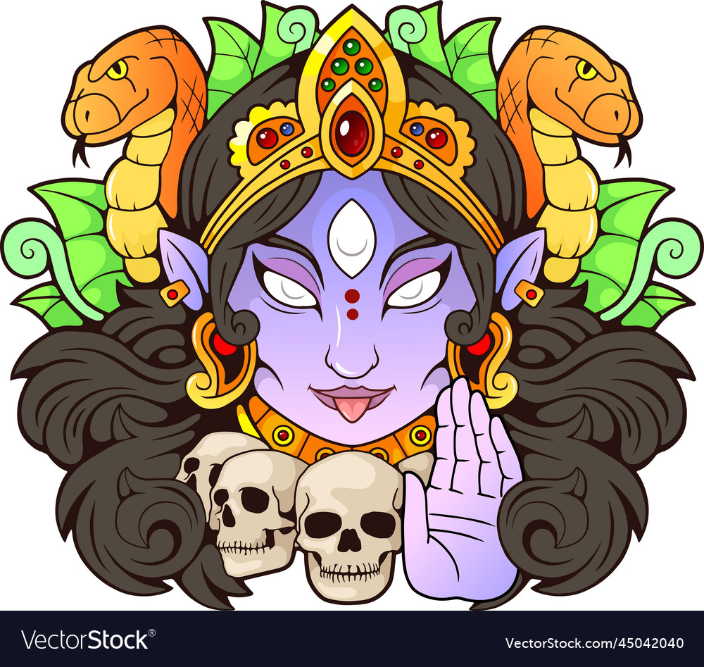 Indian goddess kali Royalty Free Vector Image - VectorStock