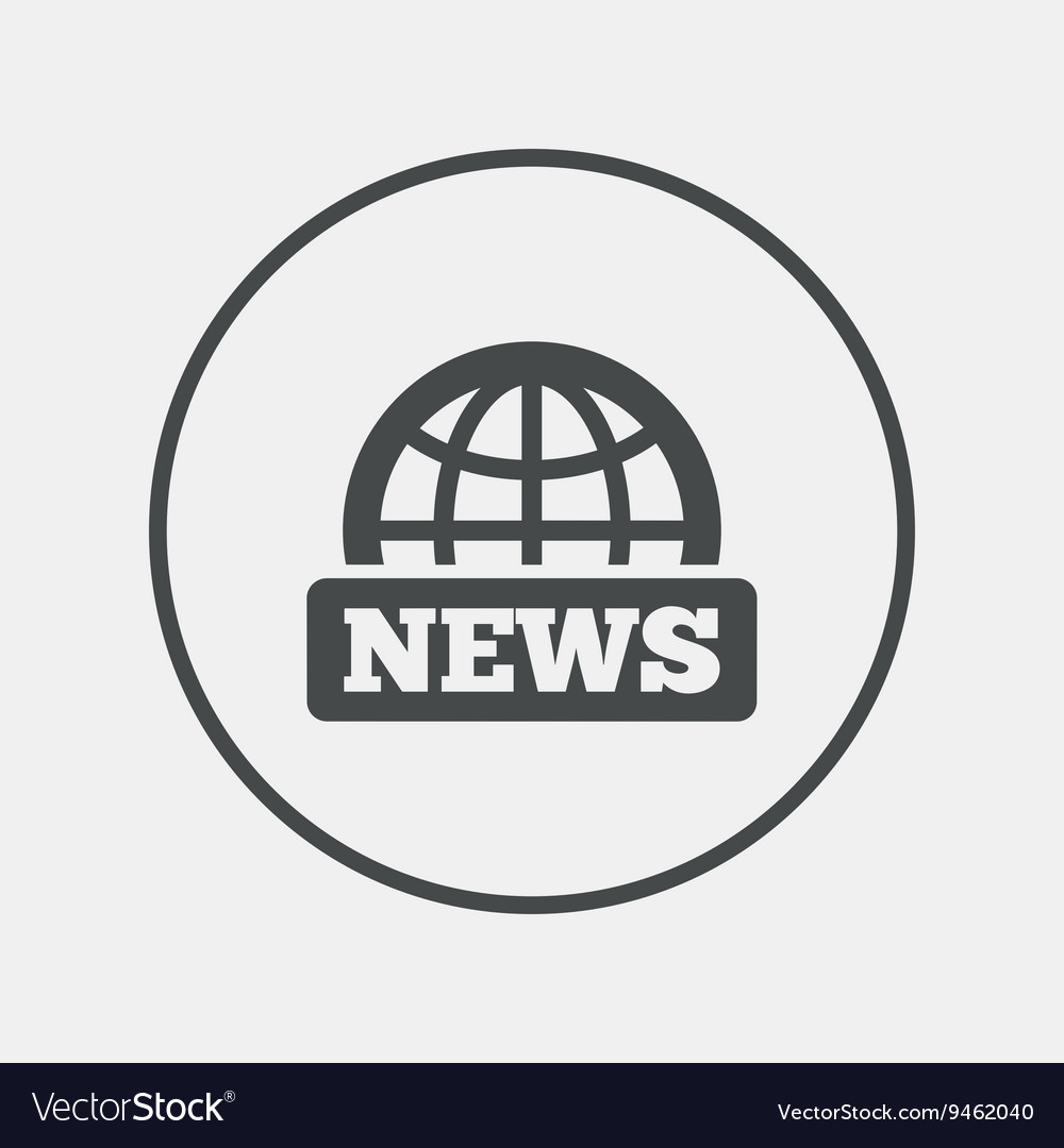 News sign icon world globe symbol Royalty Free Vector Image