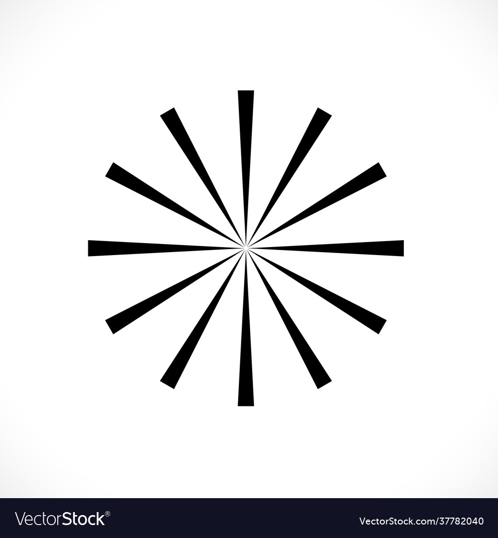 Rays Beams Element Sunburst Starburst Shape Vector Image