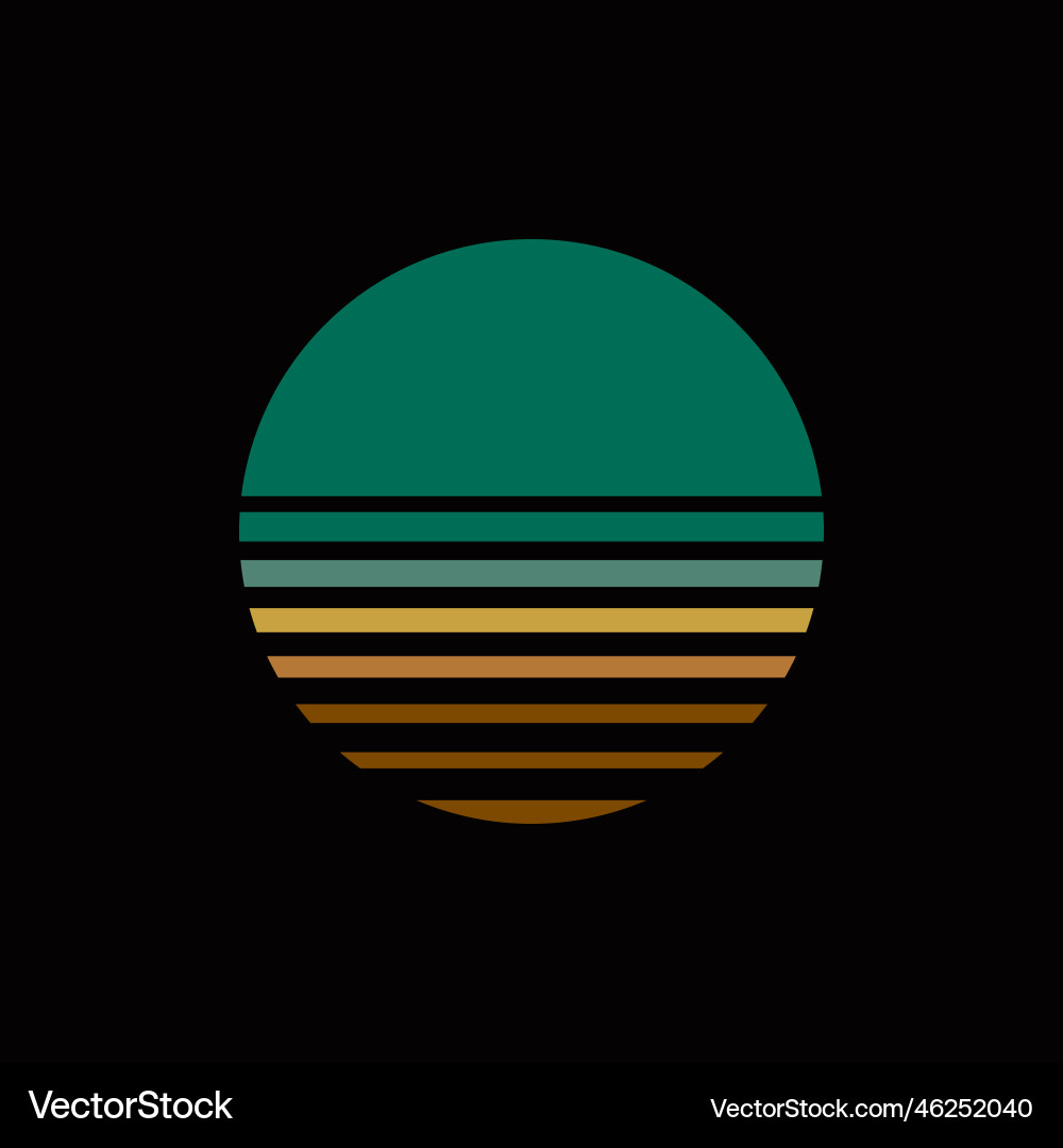 Retro sunset Royalty Free Vector Image - VectorStock