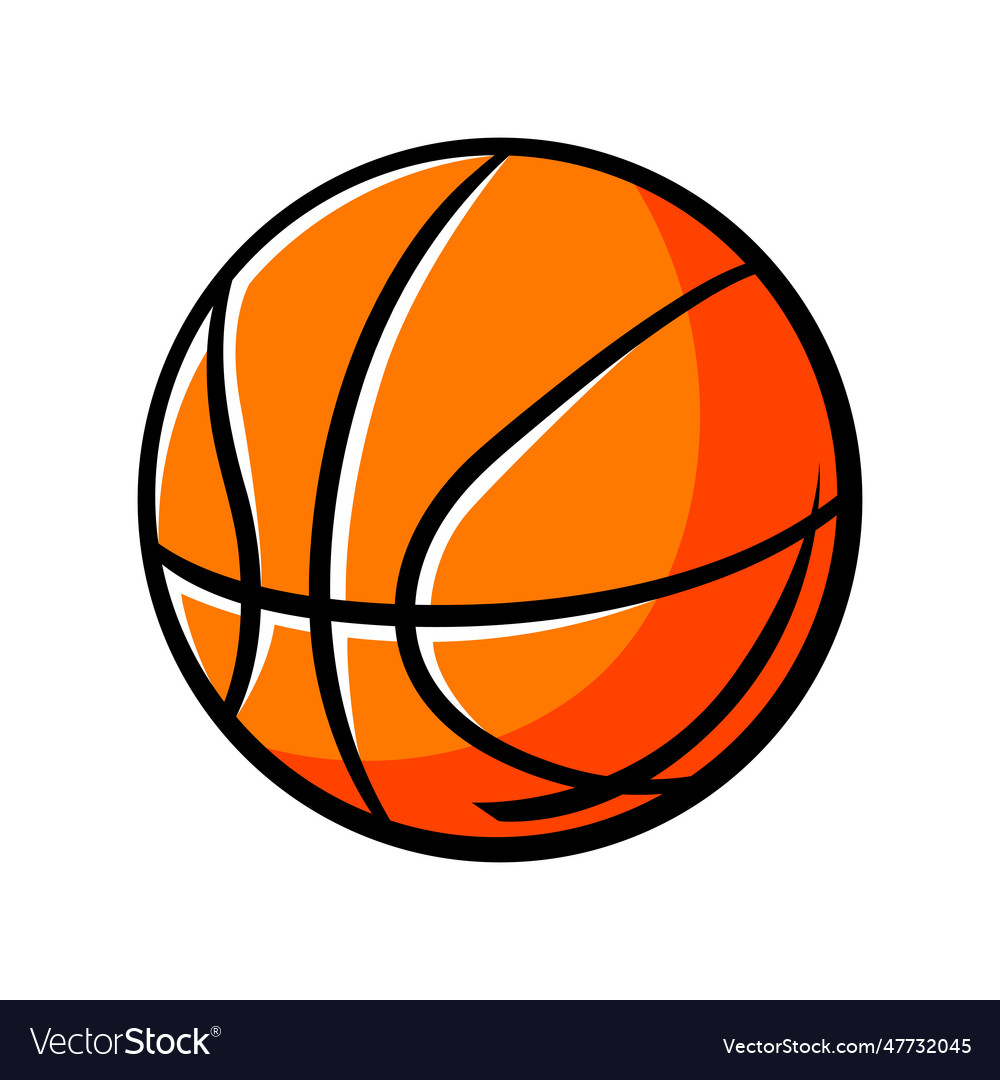 Basketball ball sport club item Royalty Free Vector Image