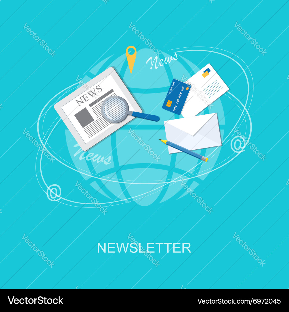 Flat business elements Royalty Free Vector Image