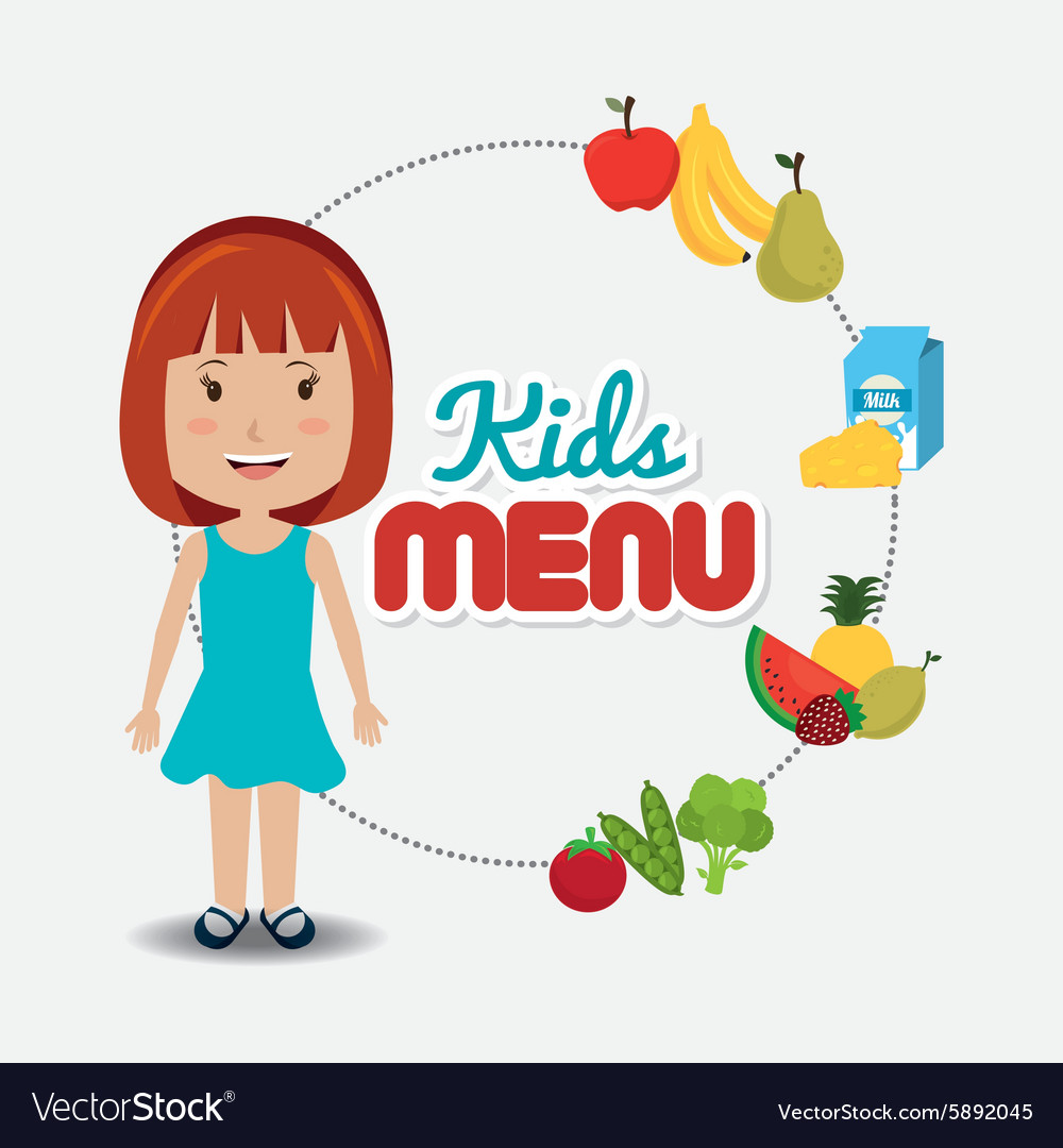 Kids food design Royalty Free Vector Image - VectorStock