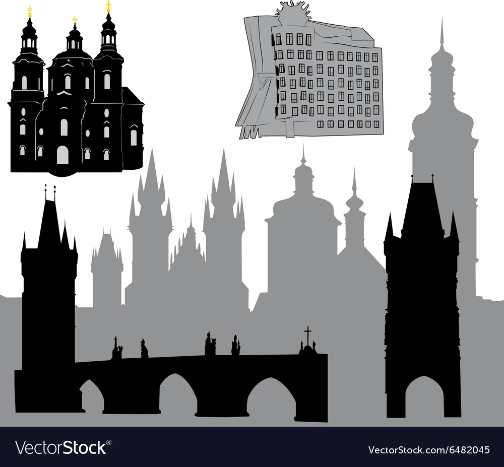 Silhouette of prague