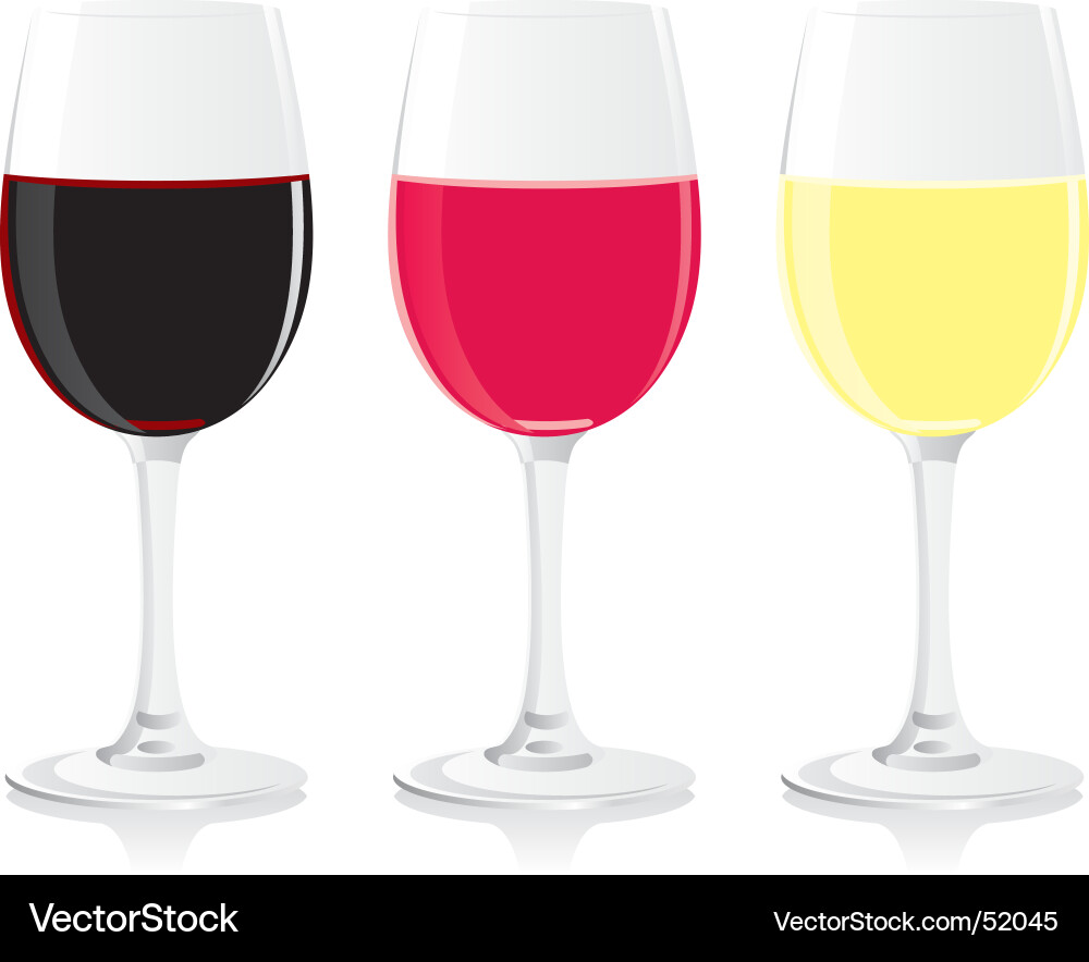 Wine glasses Royalty Free Vector Image - VectorStock