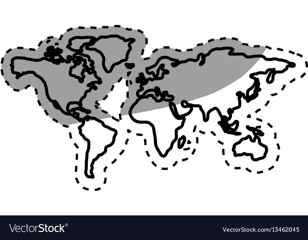 Download World map silhouette Royalty Free Vector Image