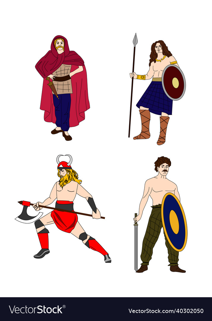 Ancient Celtic warriors stock image