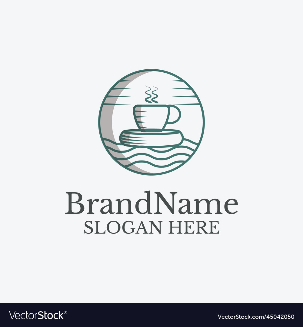 Coffee lake logo image Royalty Free Vector Image