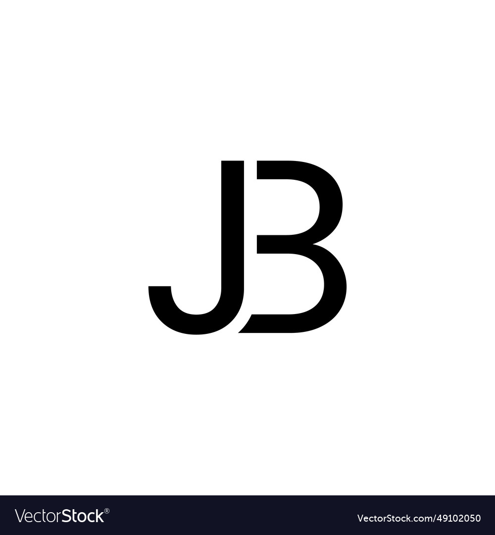 Jb j b letters logo monogram design template Vector Image