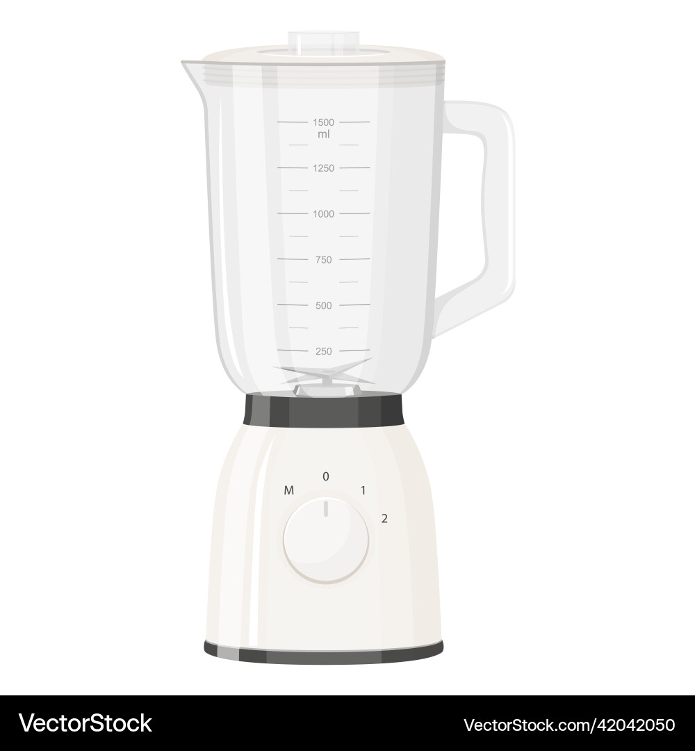 Kitchen blender with glass container food Vector Image