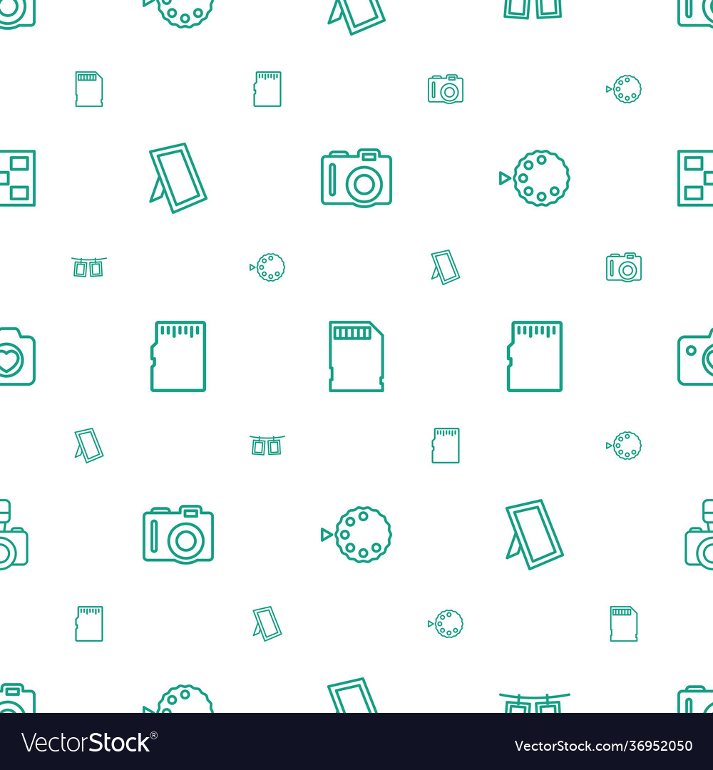 Photo icons pattern seamless white background Vector Image