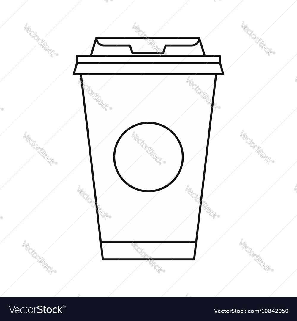 Download Take away coffee cup icon outline style Royalty Free Vector