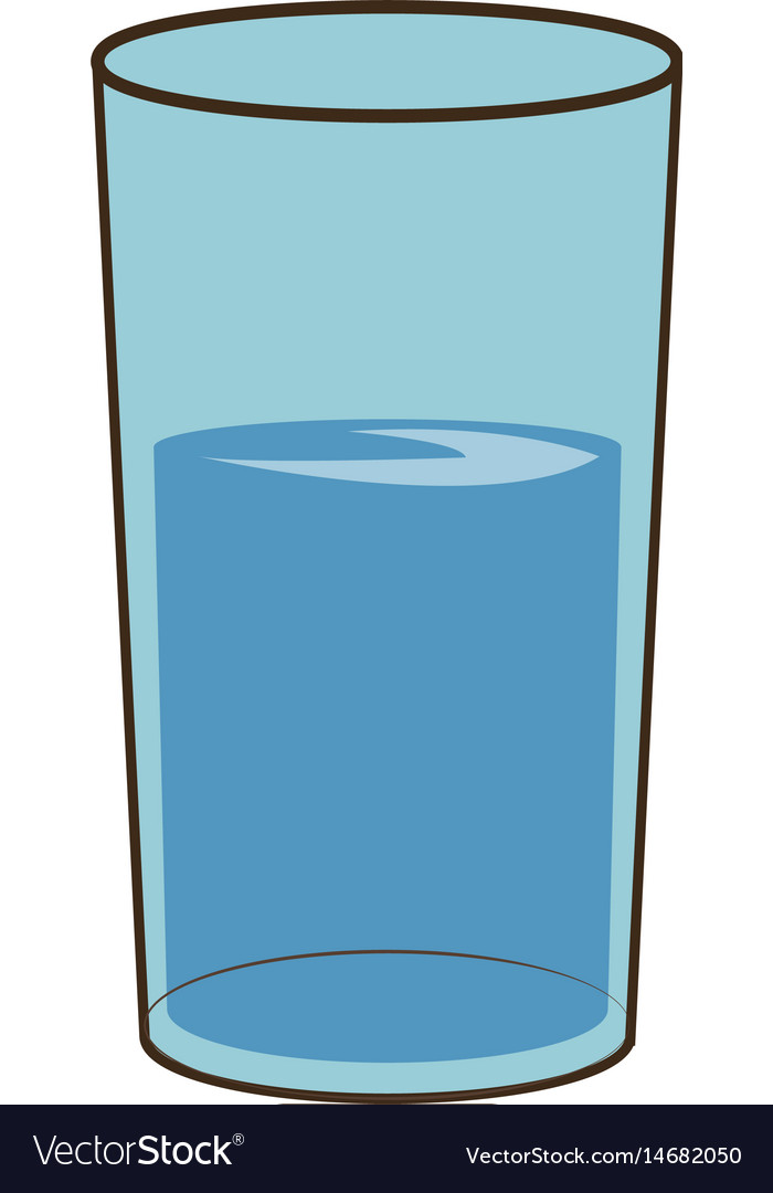 Water glass cup fresh health Royalty Free Vector Image