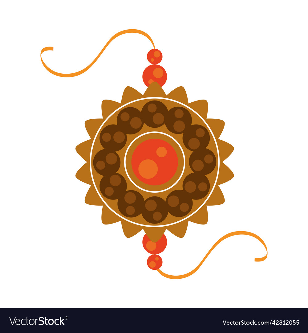 Hindu bracelet flower Royalty Free Vector Image