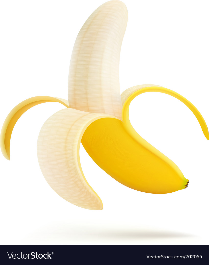 Peeled banana