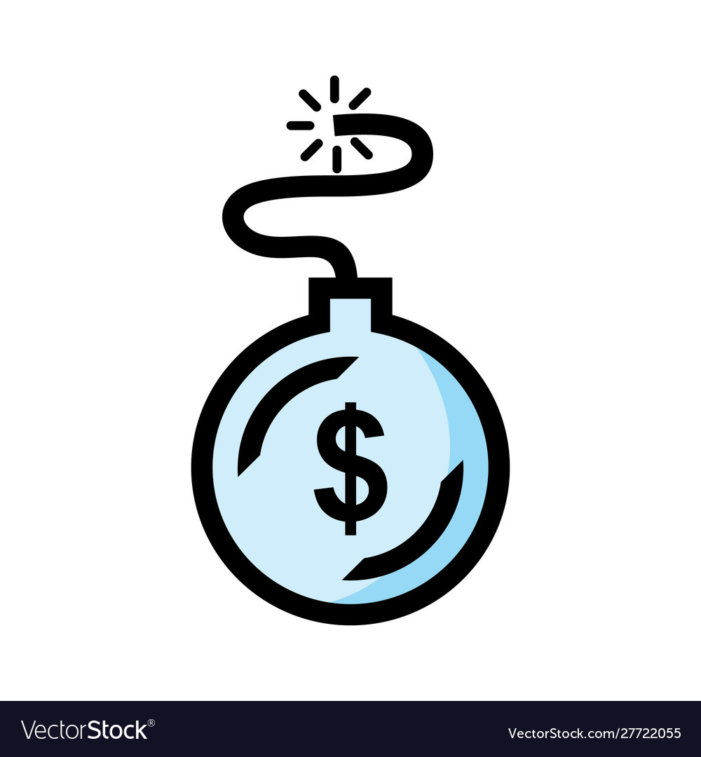 Risk icon isolated on white background from Vector Image
