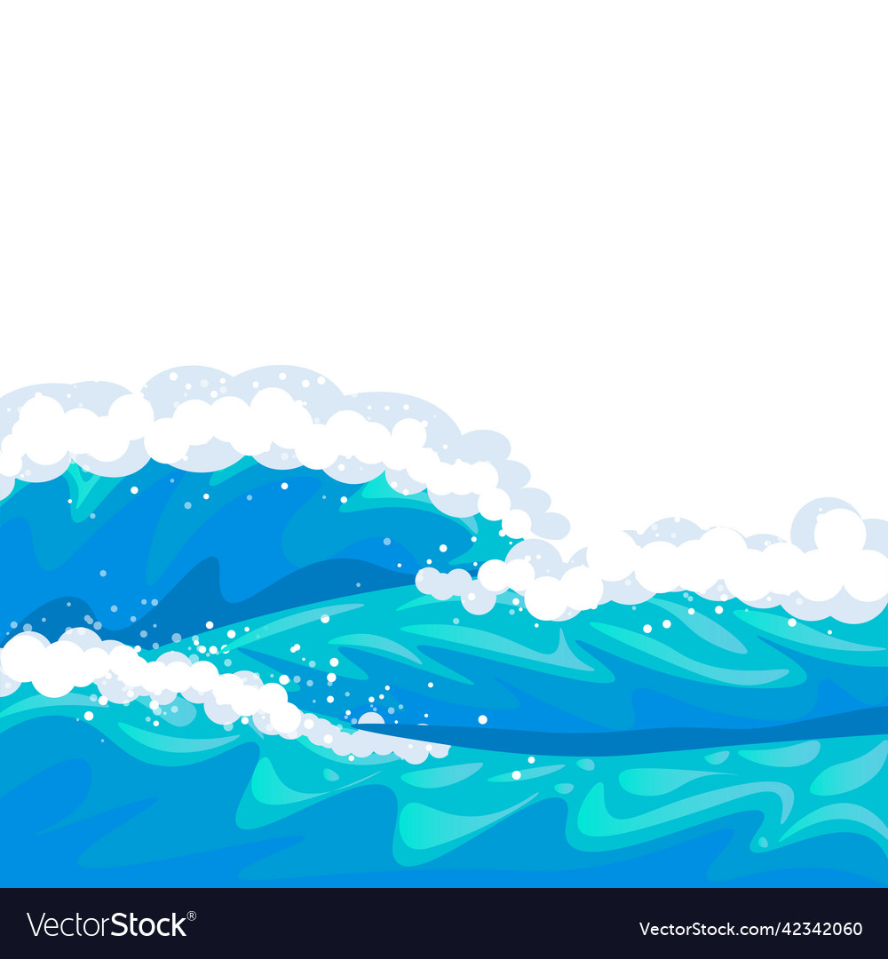 Abstract Blue Sea Wave Royalty Free Vector Image