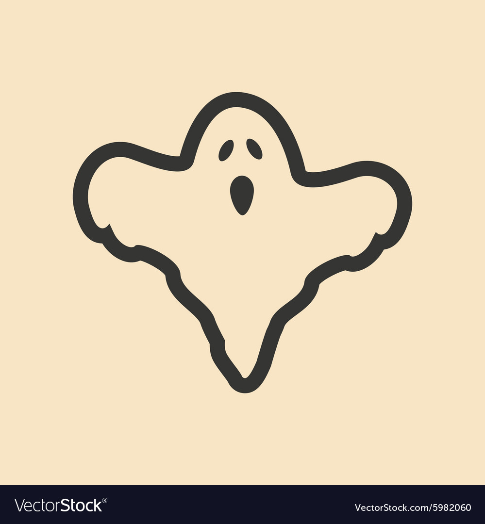 Flat in black and white mobile application ghost