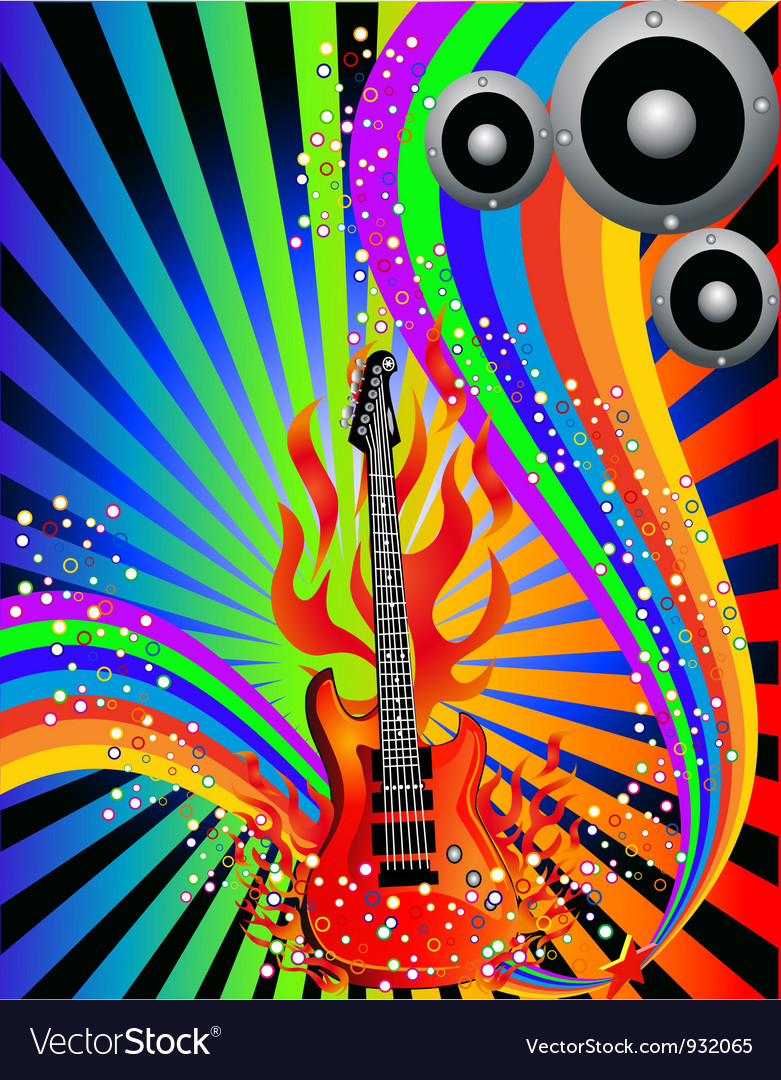 Decorative Musical Poster Royalty Free Vector Image