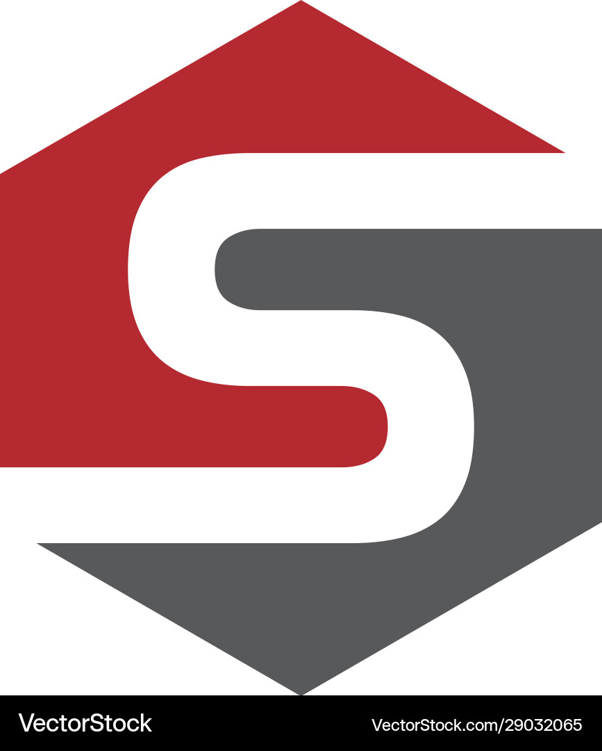 Initial s hexagon logo Royalty Free Vector Image