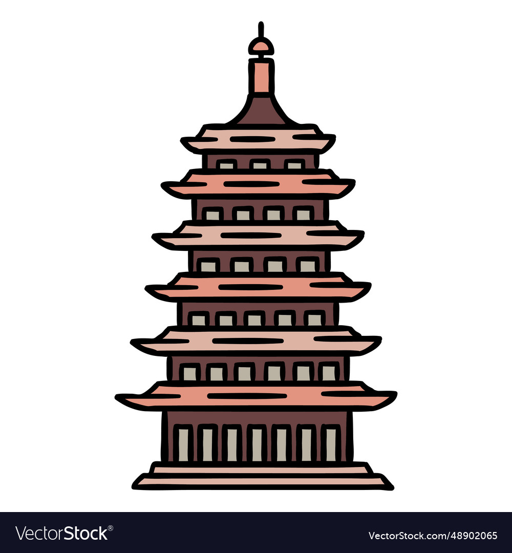 Korean Architecture Element Royalty Free Vector Image