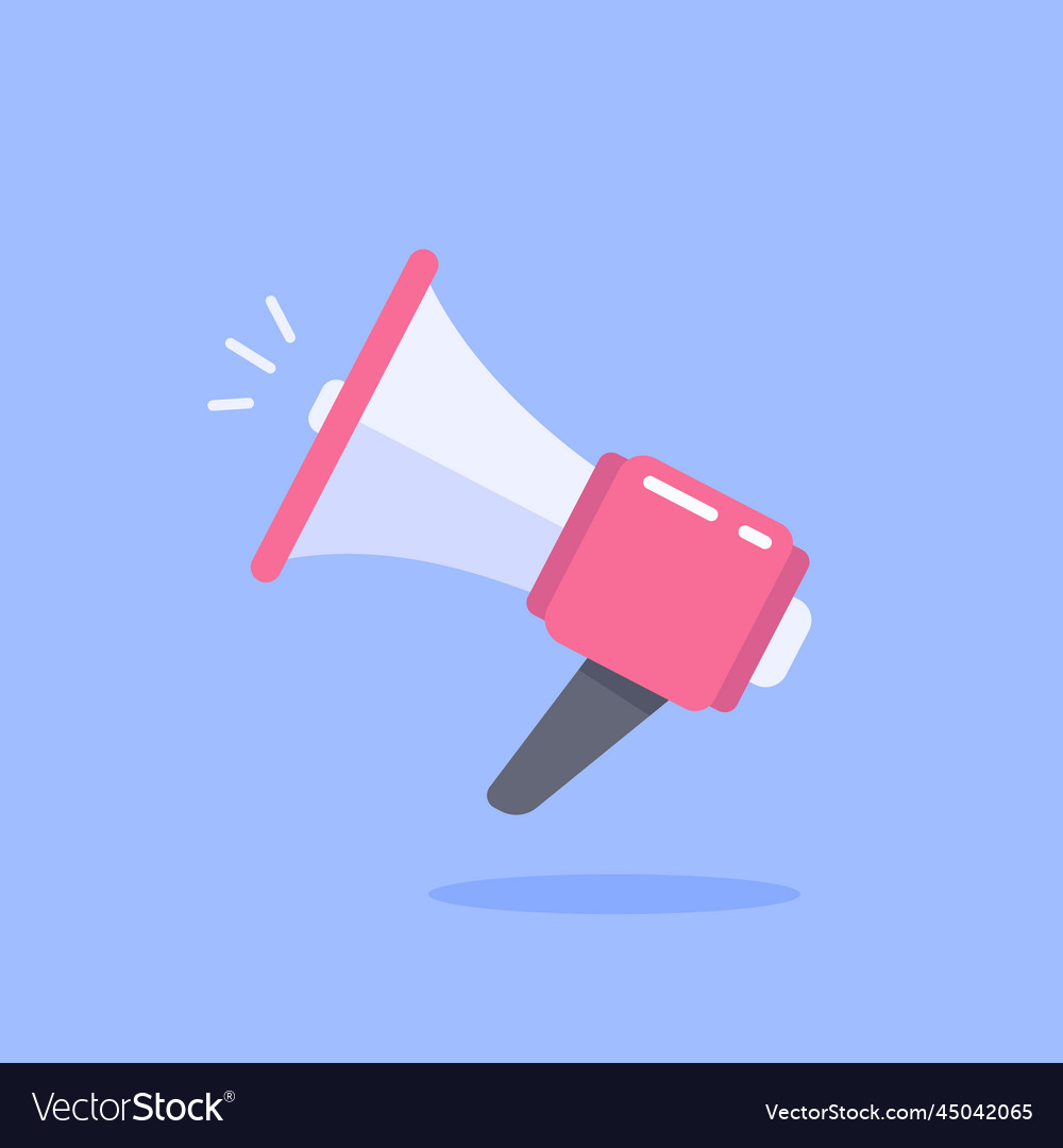 Megaphone broadcasting speaker icon make a loud Vector Image