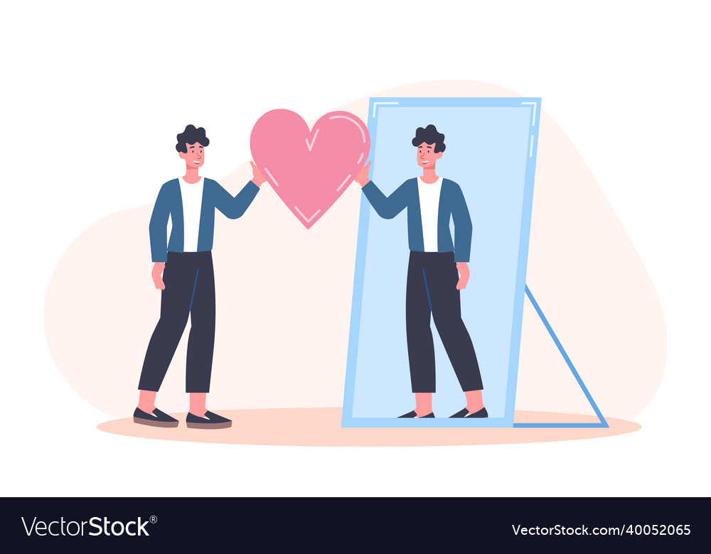 Self Esteem Concept Royalty Free Vector Image Vectorstock 9704