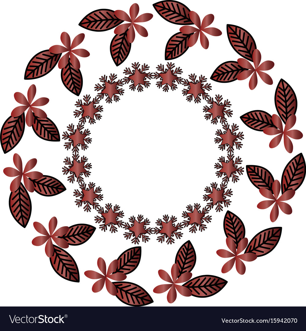 Circular floral decorative frame Royalty Free Vector Image