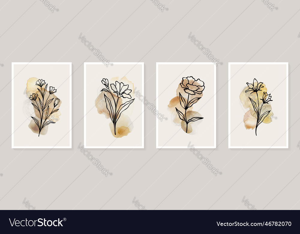 Creative minimalist hand draw abstract art Vector Image