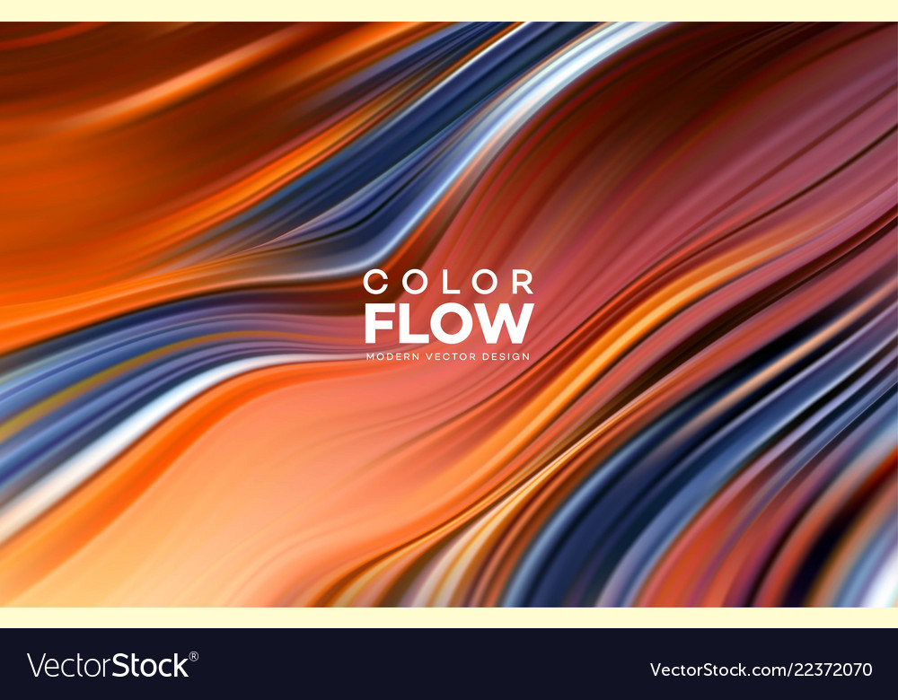 Modern colorful flow poster wave liquid shape