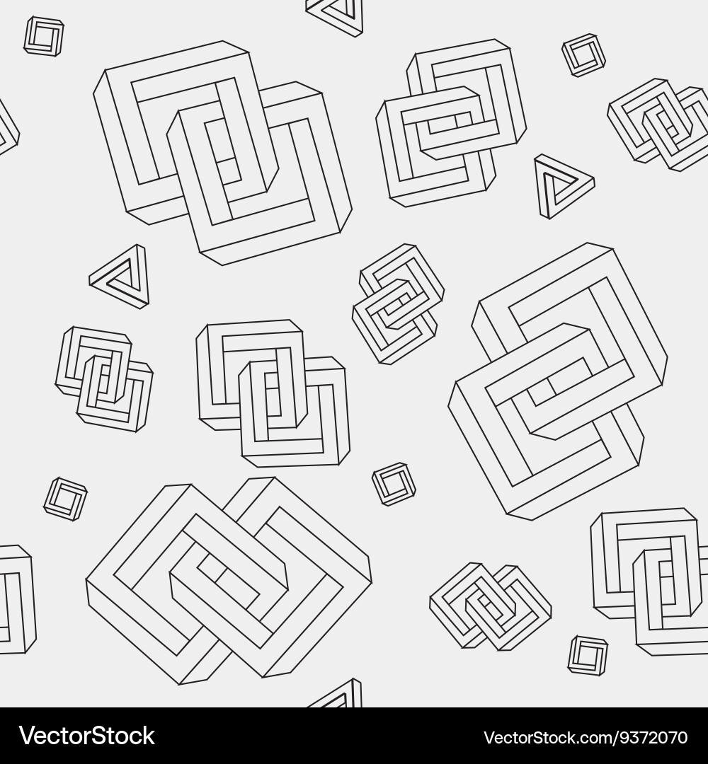 Pattern geometric seamless simple monochrome Vector Image