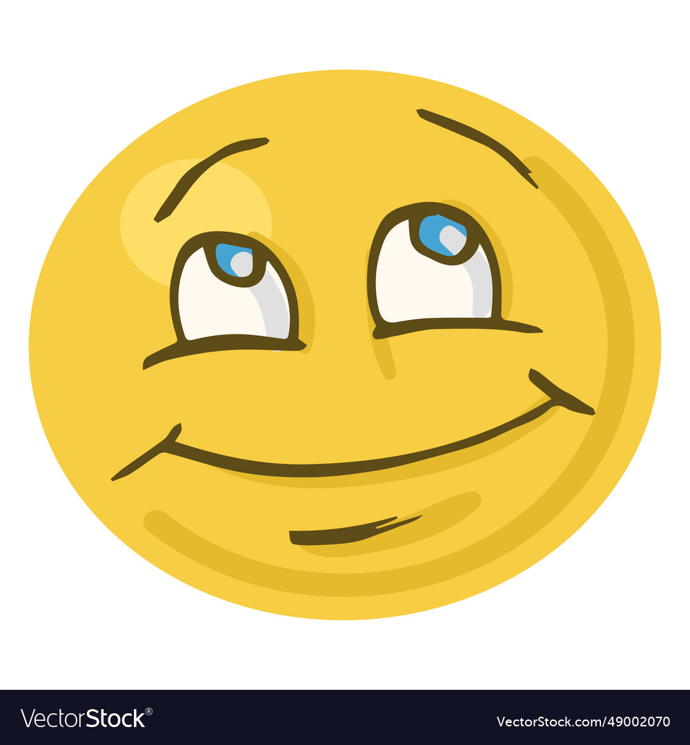 Smiling face emoji Royalty Free Vector Image - VectorStock