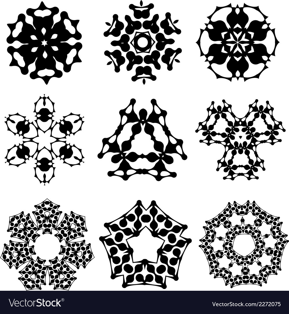 Calligraphic decorative elements and photomasks Vector Image