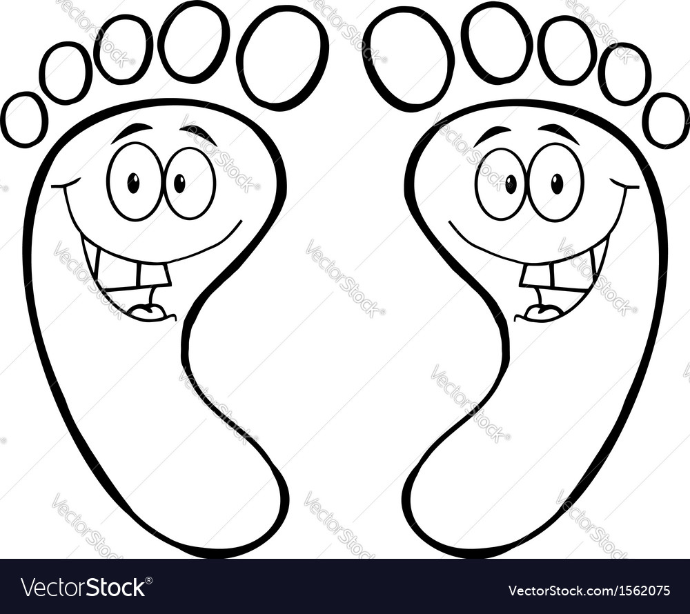 Cartoon Feet Royalty Free Vector Image Vectorstock 